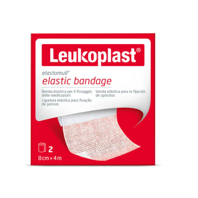 Leukoplast - Elastomull Benda di Fissaggio Elastica Confezione 4 M x 8 Cm (Scadenza Prodotto 06/2026)