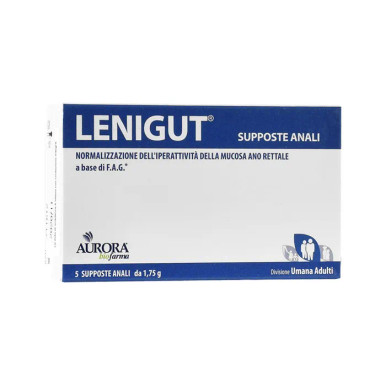 Lenigut - Supposte Anali Dispositivo Medico Infiammazioni Mucosa Anale Confezione 5 Supposte
