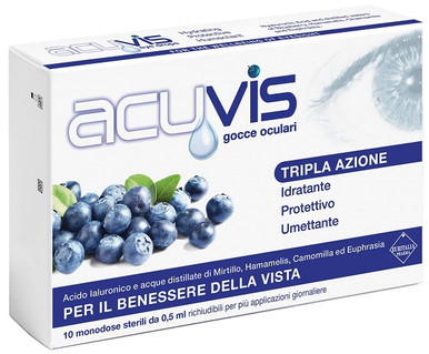 Acuvis Gocce Oculari Idratanti E Protettive Confezione 10 Fiale Monodose ESAURIMENTO SCORTE (Scadenza Prodotto 05/2026)