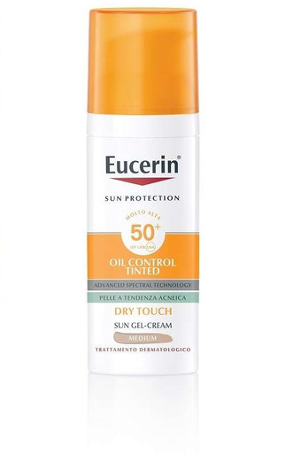 Eucerin - Oil Control Tinted Dry Touch Gel Crema Viso Spf50+ Confezione 50 Ml