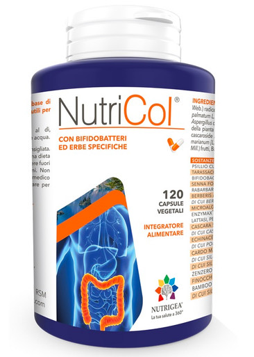 Nutrigea - Nutricol Integratore Alimentare Benessere Intestinale Confezione 120 Capsule
