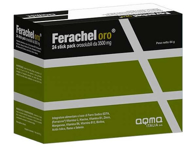 Aqma Italia - Ferachel Oro Integratore Sistenma Immunitario Confezione 24 Stick Orosolubili