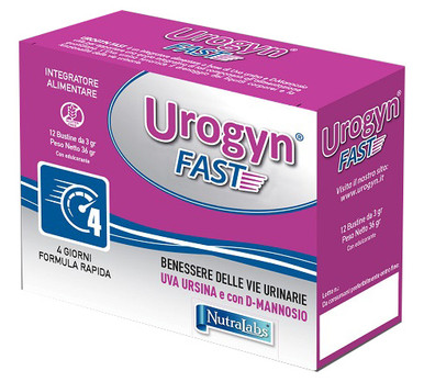 Nutralabs - Urogyn Fast Integratore Benessere Vie Urinarie Confezione 12 Bustine