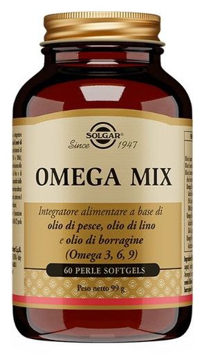 Solgar - Omega Mix Integratore Funzione Cardiaca e Benessere della Pelle Confezione 60 Perle