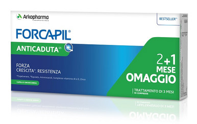 Arkopharma - Forcapil Pack Integratore Capelli Anticaduta Confezione 3 Pezzi Da 30 Compresse