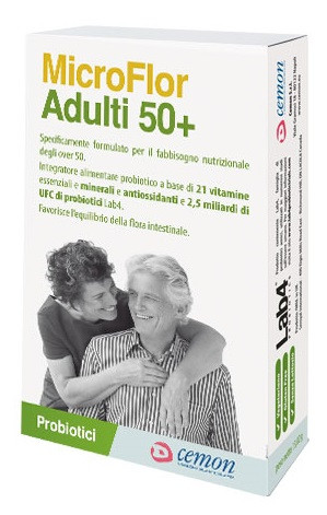 Cemon - Microflor Adulti 50+ Integratore Flora Intestinale Confezione 30 Capsule