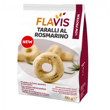 Flavis - Taralli Rosmarino Aproteici Confezione 80 Gr