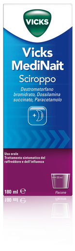 Vicks - Medinait Sciroppo Confezione 180 Ml (Confezione Danneggiata)
