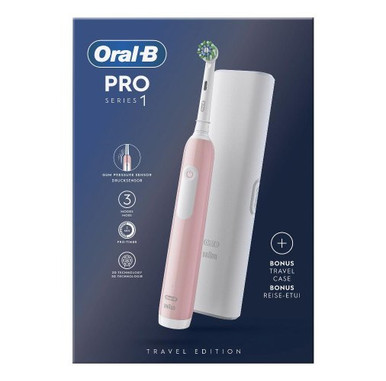 Oral B - Pro 1 Rosa Spazzolino Elettrico + Travel Case