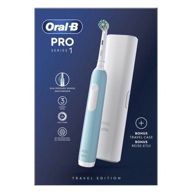 Oral B - Pro 1 Blu Spazzolino Elettrico + Travel Case