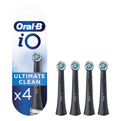 Oral B - Io Testina Di Ricambio Ultimate Clean Black Confezione 4 Pezzi