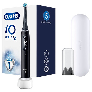 Oral B - Io 6 Black Spazzolino Elettrico +2 Testine Di Ricambio