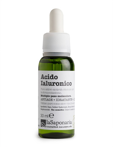 La Saponaria - Acido Ialuronico Attivo Puro Multiplo Peso Molecolare Confezione 30 Ml