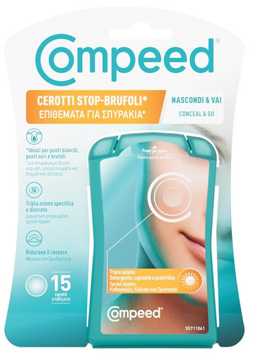 Compeed - Cerotti Stop Brufoli Detergenti Confezione 15 Pezzi