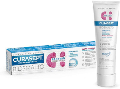 Curasept - Dentifricio Biosmalto Baby Kid Senza Fluoro Confezione 50 Ml