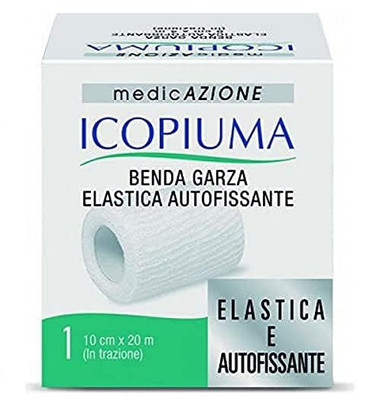 Icopiuma - Benda Garza Elastica Adesiva 10X20 Cm Confezione 1 Pezzo