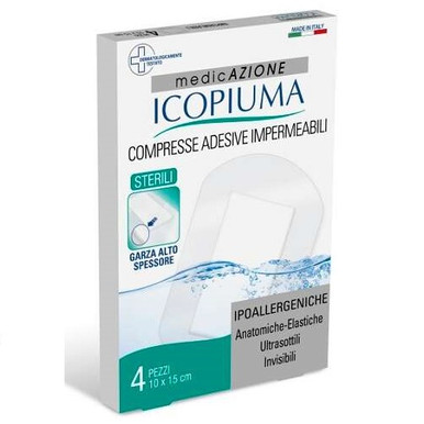 Icopiuma - Garza Compresse Medicazione Post Operatoria 10X15 Cm Confezione 1 Pezzo