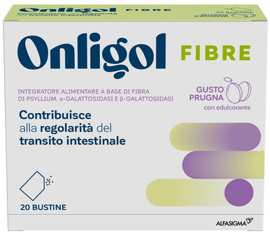 Alfasigma - Onligol Fibre Prugna Integratore Digestivo Confezione da 20 Bustine