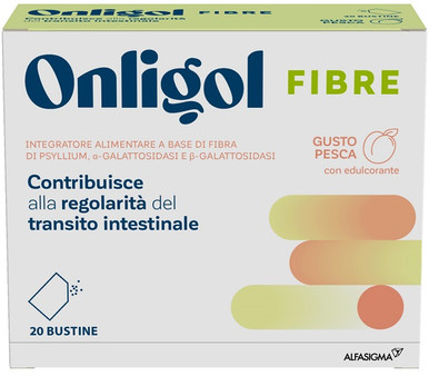 Alfasigma - Onligol Fibre Pesca Integratore Digestivo Confezione da 20 Bustine (Confezione Danneggiata)