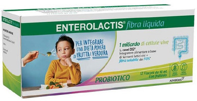 Enterolactis - Fibra Liquida Confezione 12 Flaconcini (Scadenza Prodotto 06/2026)