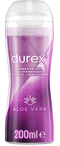 Durex - Massage 2in1 - Gel Massaggio Corpo e Lubrificante con Aloe Vera Confezione da 200 Ml