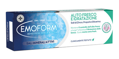 Emoform - Dentifricio Alito Fresco E Idratazione Per Bocca Secca Confezione 75 Ml