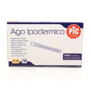 Pic - Ago Sterile Monouso Ipodermico 23 G Confezione 100 Pezzi