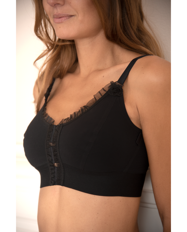 Embody - Reggiseno Post Operazione Frou Frou Nero Taglia 3 Coppa D Confezione 1 Pezzo