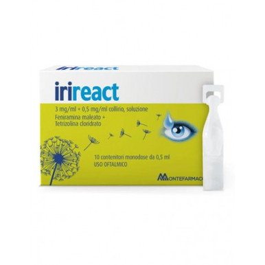 Iridina - Irireact Collirio Lubrificante Confezione 10 Contenitori Monodose 0,5 Ml