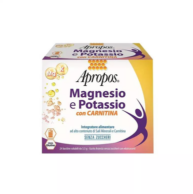 Apropos - Integratore Magnesio/Potassio Senza Zucchero Confezione 24 Bustine   