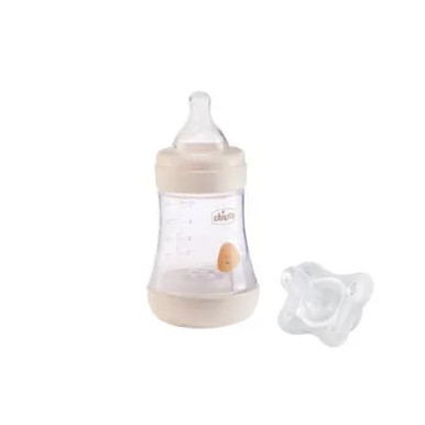 Chicco - Perfect 5 Biberon 0Mesi+ 150ml + Gommottino Silicone Neutro 0-2 Mesi Confezione kit 2 Pezzi
