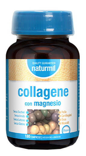 Dietmed - Naturmil Collagene con Magnesio Integratore per le Ossa Confezione 180 Compresse