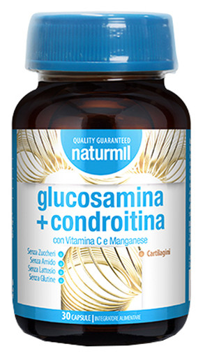 Dietmed - Naturalmil Glucosamina e Condroitina Integratore per le Cartilagini Confezione 30 Compresse