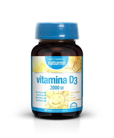 Dietmed - Naturmil Vitamina D3 2000 UI Integratore per le Ossa Confezione 60 Compresse
