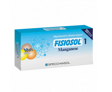 Specchiasol - Fisiosol Integratore Manganese Confezione 20 Fiale da 2 Ml