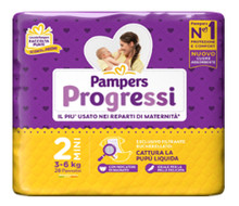 Pampers Progressi - Mini Taglia 2 (3-6 kg) Confezione 28 Pezzi 