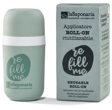 La Saponaria - Biodeo Applicatore Roll On Riutilizzabile Verde Confezione 40 Ml