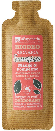 La Saponaria - Biodeo Sunrise Tropicale Refil Deodorante Roll On Confezione da 40 Ml