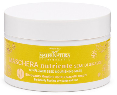 MaterNatura - Maschera Nutriente per Capelli Secchi ai Semi di Girasole Confezione 200 Ml
