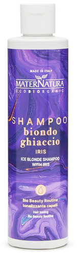 MaterNatura - Shampoo Tonalizzante per Capelli Biondi all'Iris Confezione 250 Ml