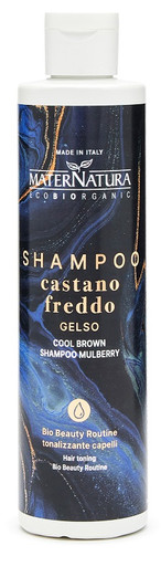 MaterNatura - Shampoo Tonalizzante per Capelli Castani dai Toni Freddi al Gelsomino Formato 250 Ml