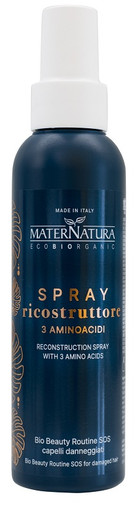 MaterNatura - Spray Ricostruttore con Tre Aminoacidi Per Capelli Danneggiati Confezione 150 Ml
