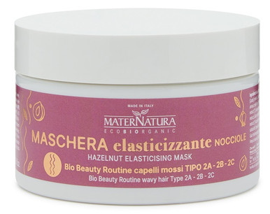 MaterNatura - Maschera Elasticizzante Capelli Mossi alle Nocciole Confezione 200 Ml