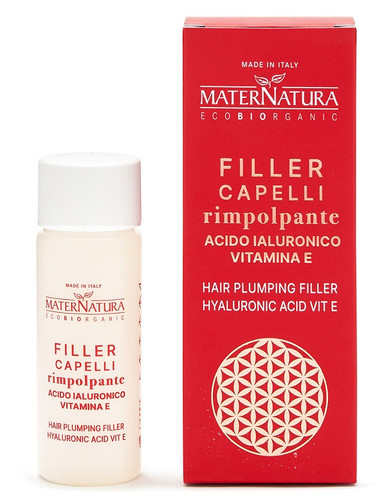 MaterNatura - Filler Capelli Rimpolpante con Acido Ialuronico e Vitamina E Confezione 50 Ml