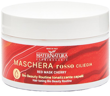 MaterNatura - Maschera Rosso Ciliegia per Capelli Rossi Confezione 200 Ml