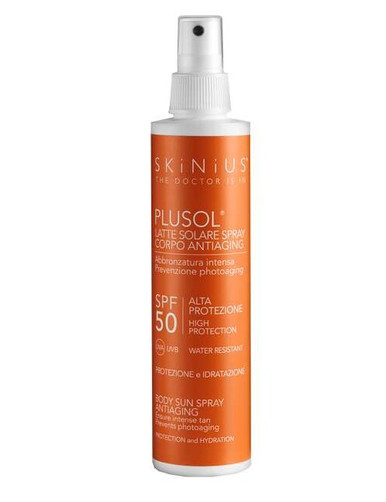 Skinius - Plusol Latte Spray Corpo Spf50+ Confezione 200 Ml