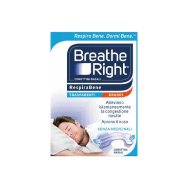 Breathe Right - RespiraBene Cerotti Nasali Trasparenti Confezione 10 Pezzi