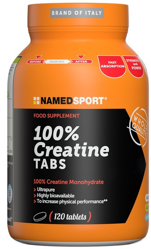 Named Sport - 100% Creatine Tabs Integratore con Creatina Confezione 120 Compresse