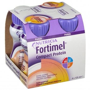 Nutricia - Fortimel Compact Protein Gusto Pesca Mango Confezione 4x125 Ml