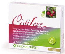 Farmaderbe - Cistileve Forte Plus Integratore Alimentare Cistite E Infezioni Urinarie Confezione 30 Capsule